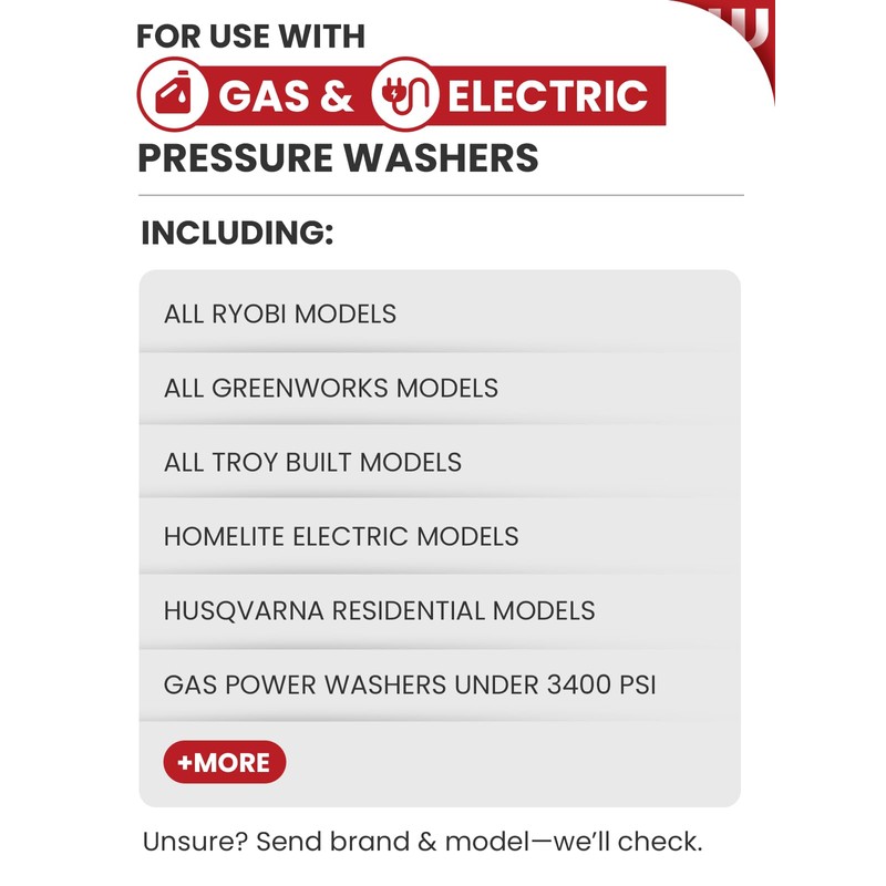 WOJET Pressure Washer Hose 25ftx1/4”, Ultra Flexible Power Washer Hose