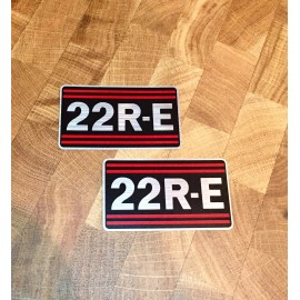 Toyota 2pc OEM TOYOTA Pickup Truck Celica 22R-E Engine Valve Sticker Decal 22 RE
