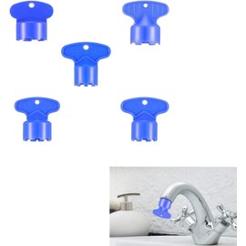 5 Pack (5Size) Faucet Aerator Key Removal Wrench Tool with M16.5, 18.5, 21.5, 22.5, 24 Recessed Aerator Key Sink Aerator Wrenches for Cache Aerators (Blue)