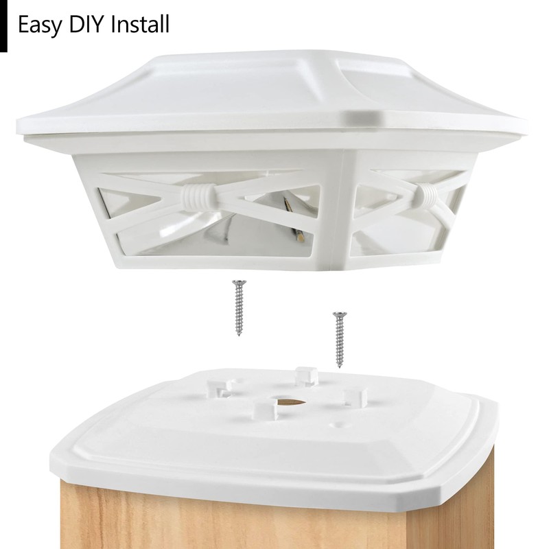 Davinci Lighting Flexfit Solar Outdoor Post Cap Lights - Includes