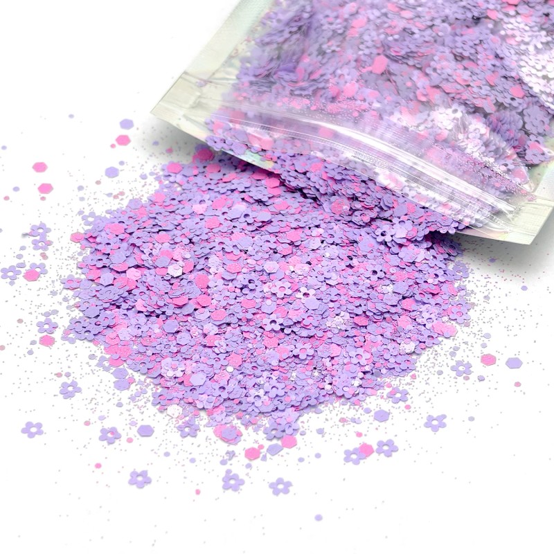 Cost 1oz Bag Flower Shape Chunky Glitter for Valentine's Day
