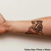 'Girl With Rottweiler Puppy' Temporary Tattoo - Water Resistant, Skin-Safe,