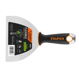 Truper ET-6FX, Espátula flexible 6", acero inoxidable, mango comfort grip