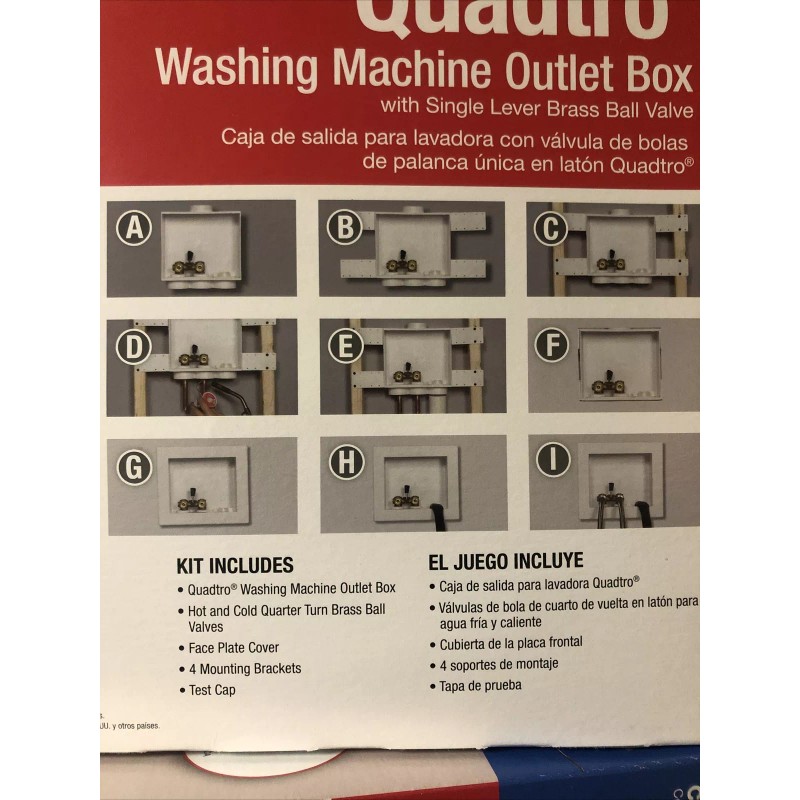 Oatey 38568 Quadtro Washing Machine Outlet Box
