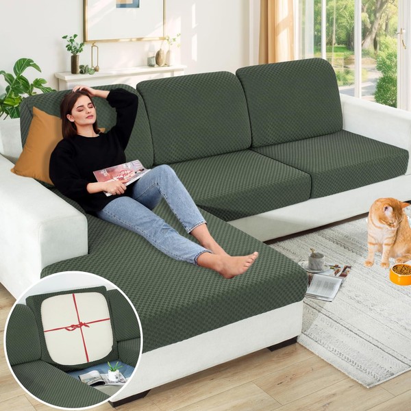 【Clearance】 Sectional Couch Covers for L Shaped Chaise Lounge 1