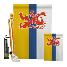 Limburg Garden House Flags Kit Regional Netherland Provinces Territory Old History Western Europe Country Particular Area Small Decorative Gift Yard Banner Double-Sided Made In USA 28 X 40