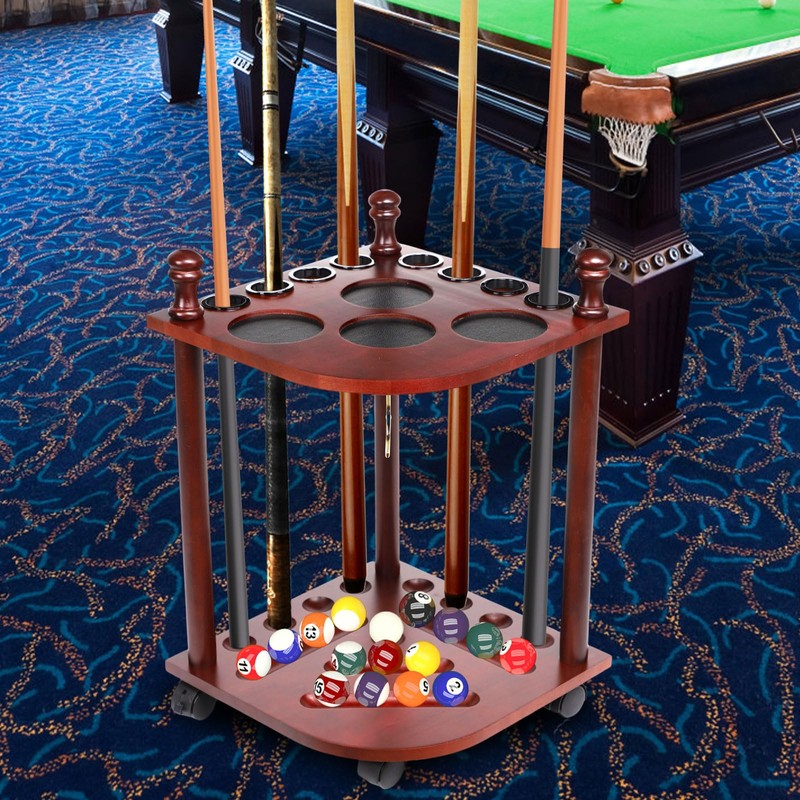 Diegimr Pool Stick Holder Floor Stand, Freestanding Pool Cue Rack