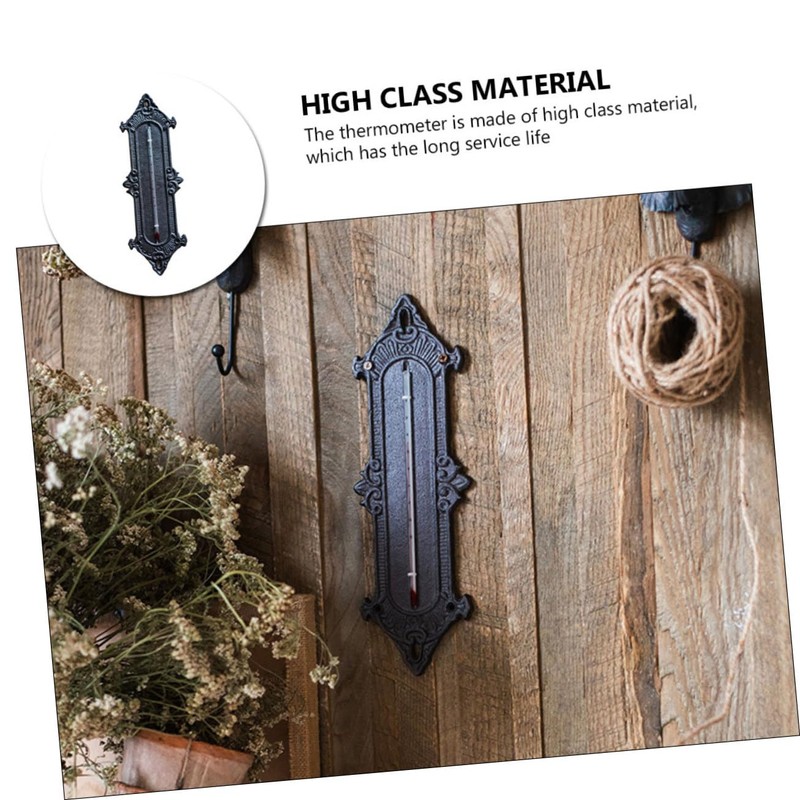 BESPORTBLE Pc Cast Iron Greenhouse Thermometer Wall-mounted Temperature Meter Easy