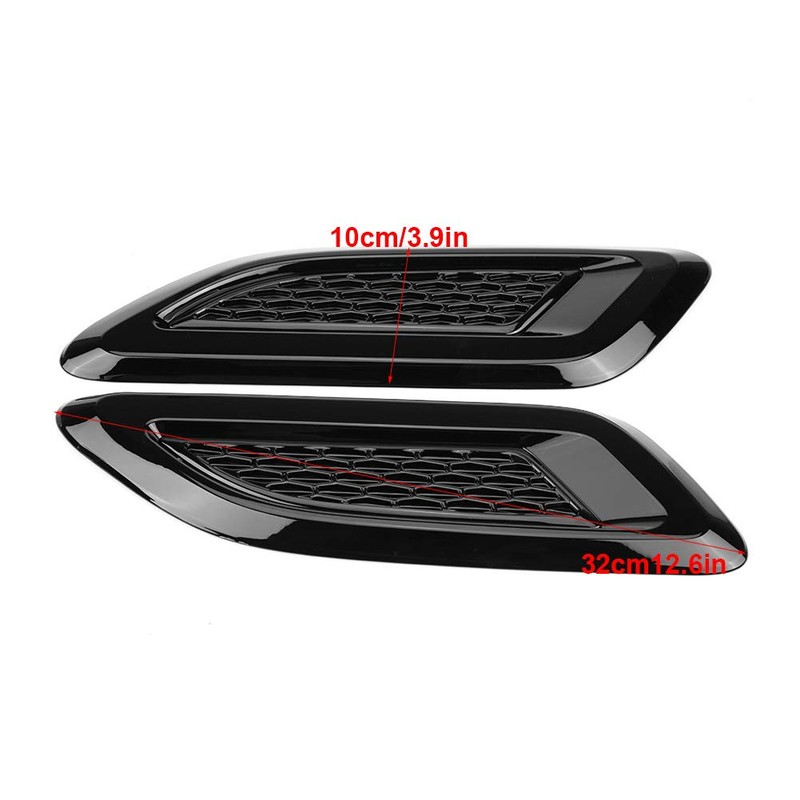 TKSE Air Vent Wing Trim, Universal Carbon Fiber Exterior Hood