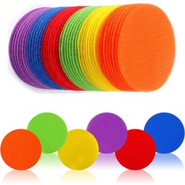 60 Pcs Carpet Spot Markers for Classroom, Nylon Carpet Floor 4 Inch Circle Dots Markers 6 Colors Floor Dot for Decoration Elementary Teachers Student Kindergarten Yoga Standing