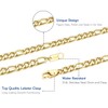 MOWOM Gold Color Cuban Link Chain Necklace Water Resistant Mens