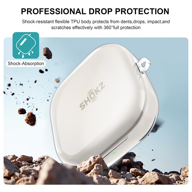 Aircawin for SHOKZ OpenFit 2 Case Clear,for SHOKZ OpenFit 2
