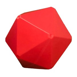 chiwanji Horse Treat Ball Plastic Hexagonal Hay Feeder Ball Boredom for Box or Paddock - red