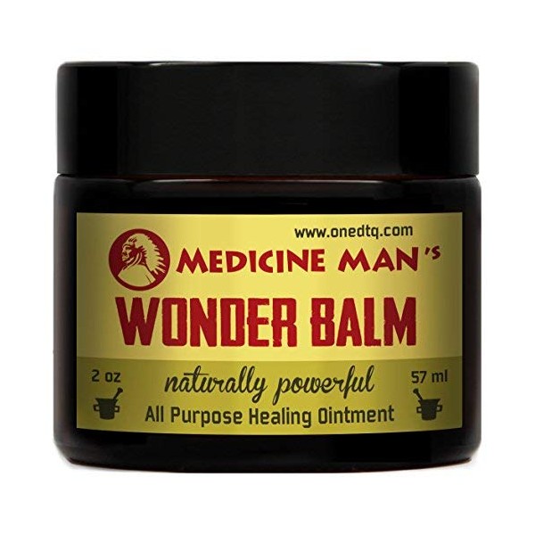 Medicine Man’s Wonder Balm - All Purpose Healing Ointment 2 oz - Natural Formula for Itchy, Scaly or Cracked Skin - Good as Fungus Infection Treatment, Skin Rash Cream, Psoriasis, Athletes Foot Care