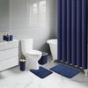XLHOMO Bathroom Set with Shower Curtain and Rugs- 25PC Blue