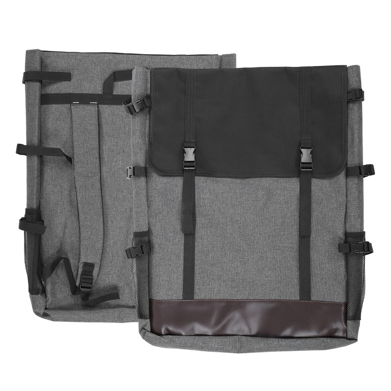 Gray Drawing Board Bag Waterproof 4K Sketchpad Backpack Large Capacity