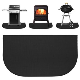 HIULLEN Fireplace Floor Plate, 50 x 100 cm, Spark Protection Plate for Fireplace, Fireproof Mat, Heat Protection Mat, Floor Protection Mat, to Protect the Floor from Sparks