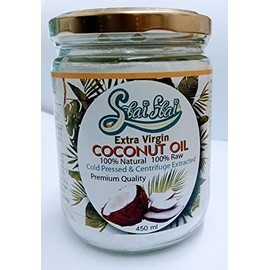 Sbai Sbai® Organic Extra Virgin Raw Coconut Oil Cold Pressed & Centrifuge Extracted 450ml