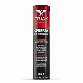 TRIAX Spheron Grease, Super Heavy Duty, Red, High Temp, Ultra Tacky, Extreme Pressure, Virtually Waterproof; for 5th Wheel, Joints, Pivots, Wheel Bearings, and Chassis (1 Tube - 14 Oz)