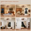 VOLISUN Farmhouse Ceiling Fans with Lights and Remote, 19.7in Low