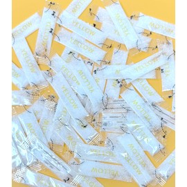 Le Must Yellow Sweetener Packets Biodegradable Compostable Clear Stick Sucralose Packets Sugar Substitute 1g (25 Pack)