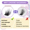 NAGARAKU DIY T50 Cluster Eyelash Extensions, Pack of 108, Wide