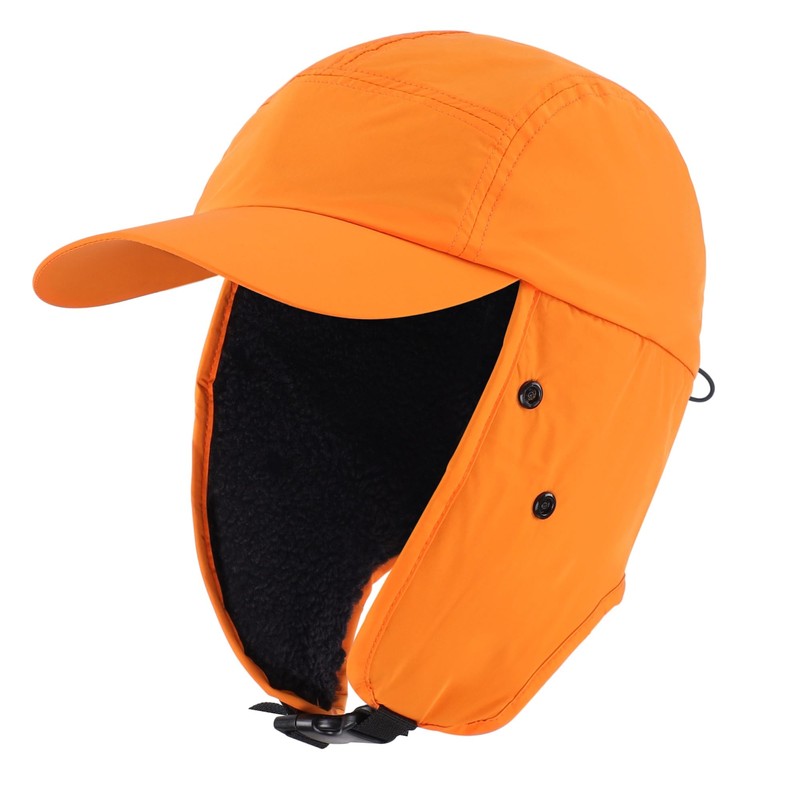 Home Prefer Waterproof Mens Winter Hat Fleece Lined Earflaps Visor