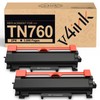 v4ink 2PK TN760 Toner Compatible Replacement for Brother TN760 TN730