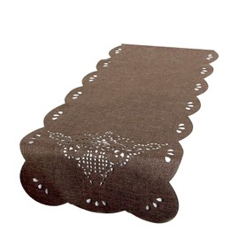 Bella Table Runner, 40 x 140 cm, Brown, Modern Table Runner with Laser Cut