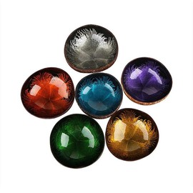 Island Essence™ Coconut Bowl Stylish Tableware - Color: Assorted, Set Size: 6 pc set