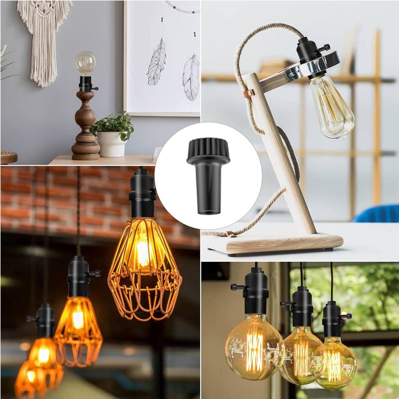 12pcs Lamp Switch Knob Replacement，E26 on/Off Replacement Light Lamp Turn