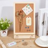 OLYCRAFT Desktop Cork Board with Hemp Rope 2Pcs Wood Sticks