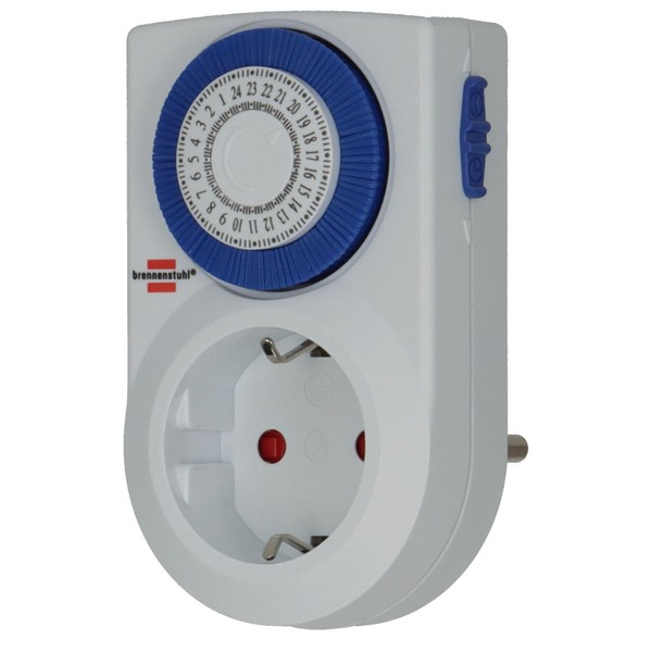 Brennenstuhl Brennenstuhl Zeitschaltuhr MMZ 20, mechanische Timer-Steckdose (Tages-Zeitschaltuhr, mit erh?htem