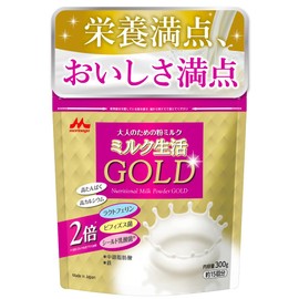 【Morinaga Milk Industry Official】Milk Life GOLD [ Adult Powdered Milk Lactoferrin Bifidobacterium BB536 Shielded Lactic Acid Bacteria Calcium Care ] 300g/1 bag (about 15 servings)