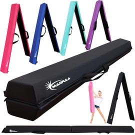MARFULA 6 FT / 8 FT / 9 FT / 10 FT Folding Gymnastic Balance Beam for Kids with Carry Bag for Home and Club Use