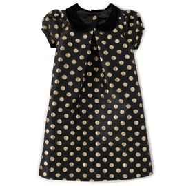 Gymboree Girls and Toddler Girls Short Sleeve Dressy Dresses, Black/Gold, 8