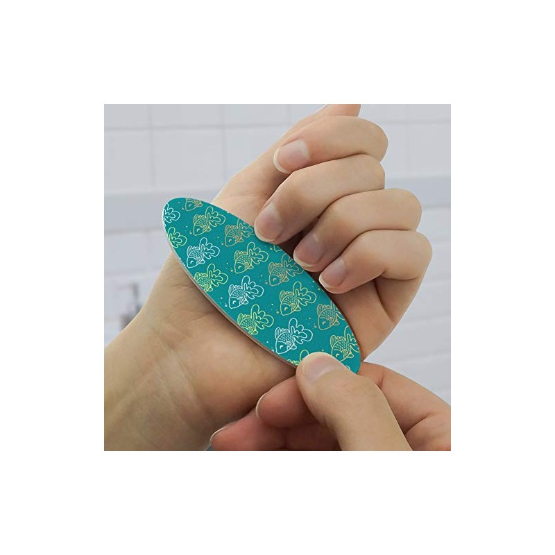 Goldfish Pattern Double-Sided Oval Nail File Emery Board Set 4