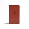 CSB Single-Column Pocket New Testament, Brown LeatherTouch, Red Letter, Presentation