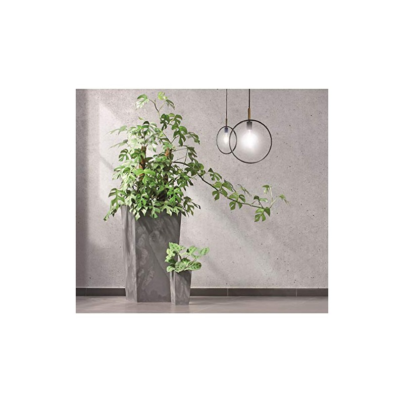 Urban Square Concrete Effect 7.2 L Pot with Tank, Dimensions