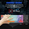Snpurdiri 60% Percent Gaming Keyboard, Ergonomic Compact RGB Backlit Small
