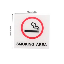 Operitacx Business Smoking Area Sign Acrylic Material No Smoking Signs Indoor/outdoor Use