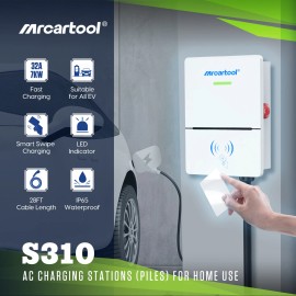 MRCARTOOL 32A 7KW EV Charger Smart Charging Station Home Electric Vehicle EV Charger 26FT