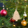 Christmas Tree Ornament Set - Mini Wooden Christmas Tree Decorations,