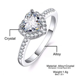 Xunuo Fashion Heart Cubic Zirconia Diamond Crystal Rings for Women Wedding Promise Engagement Band (8)