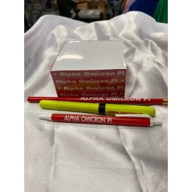 Alpha Omicron Pi Combo Memo Cube, Pen, Pencil, Highlighter VINTAGE, RETIRED