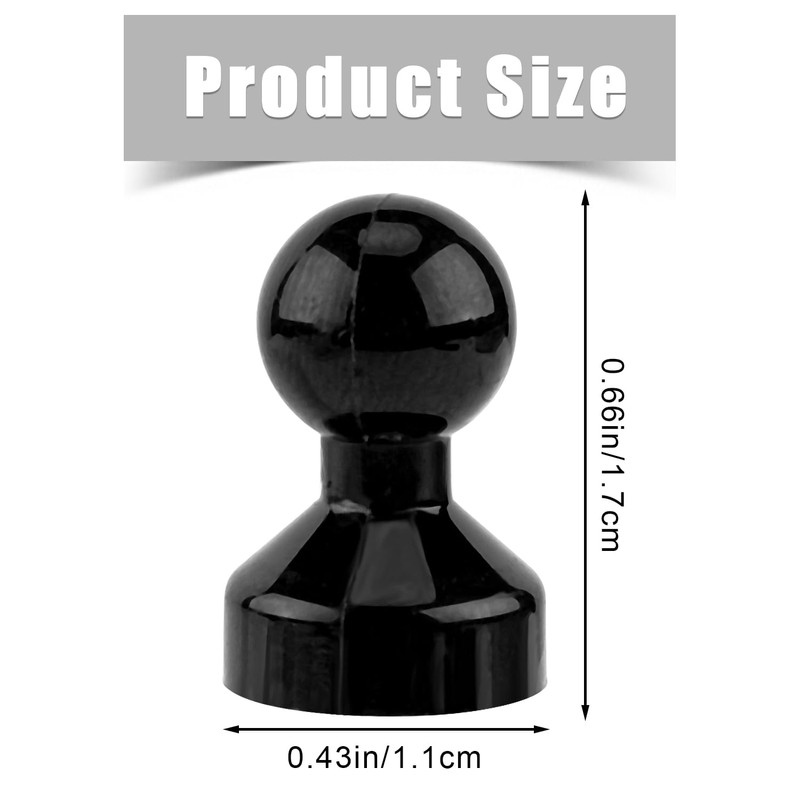 50pcs Push Pin Magnets, Black Map Pushpin Magnets Packed in