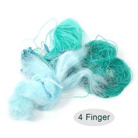 Fishing Net Heavy 50 m Length 1.5 m Height with Float Fishing Accessories Handmade Nylon Material Fishing Net Sticky Net for Fishing Enthusiasts (3 Fingers / 4 Fingers) (4 Fingers)