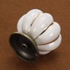 AKORD 8X Ceramic Vintage Pumpkin Cabinet Drawer Knob Door Handle,