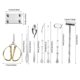 QANYEGN 8Pcs Seafood Tools Set, Lobster Crab Nut Tool Set, Seafood Scissors Set, Lobster and Crab Lovers