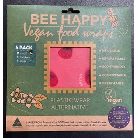 Bee Wrappy Vegan Food Wraps (Pack of 4)